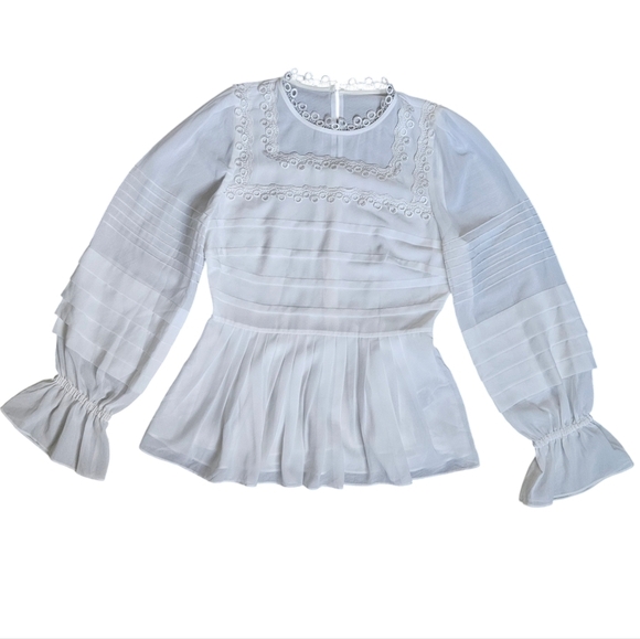 Ted Baker Robbee White Blouse Size 4 - Picture 5 of 14